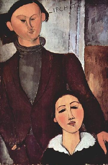 Amedeo Modigliani Portrat des Jacques Lipchitz mit seiner Frau oil painting image